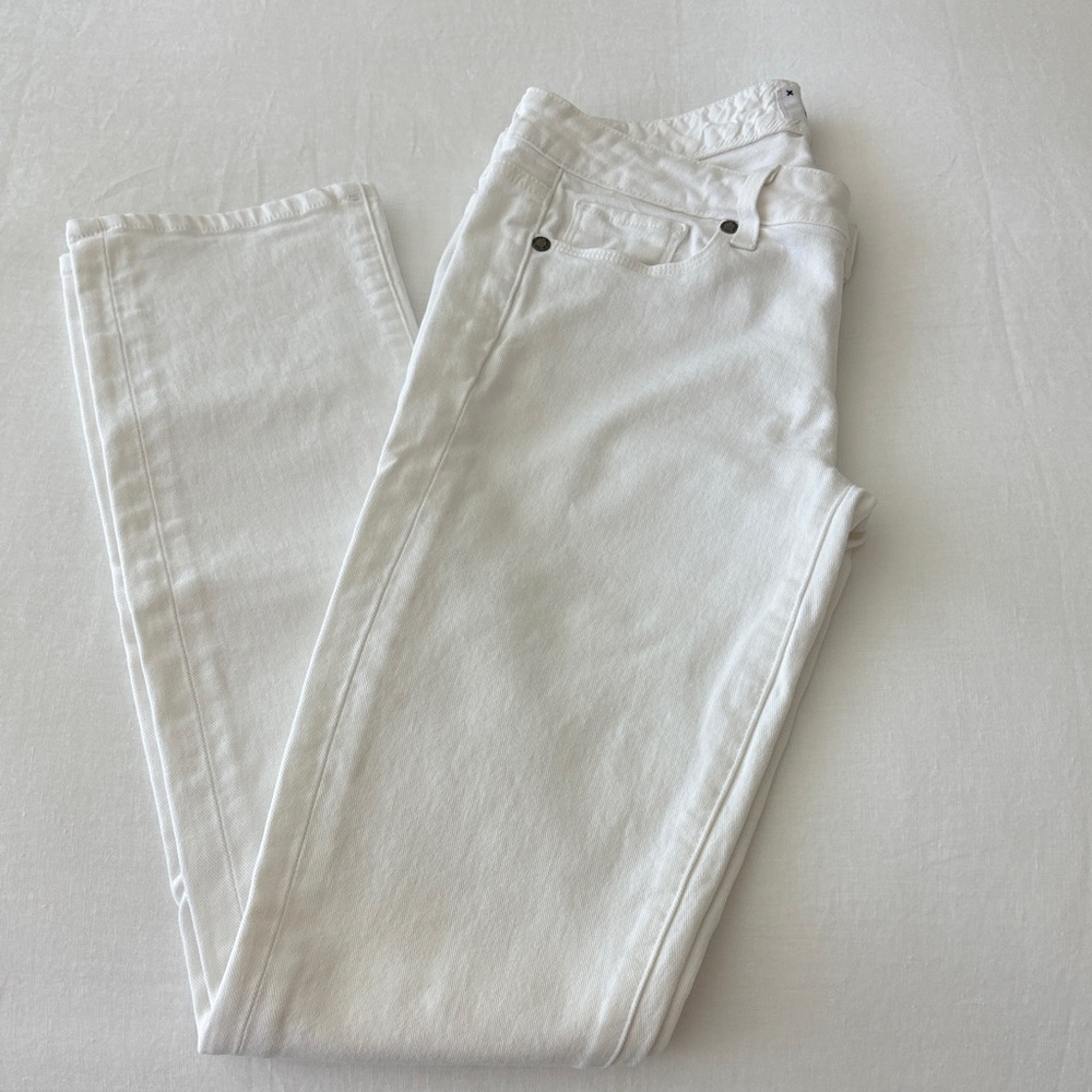 PAIGE Women's Crisp White Straight Leg Jeans